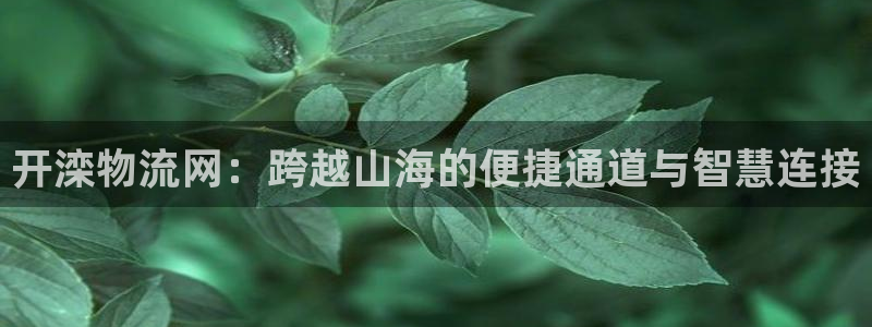 超凡国际注册网址百度知道：开滦物流网